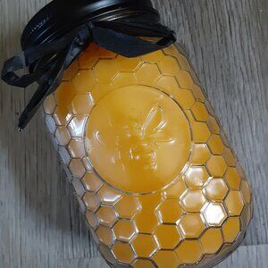 Handcrafted Pure Beeswax Candle in Ltd. Ed. Honeycomb Mason Jar